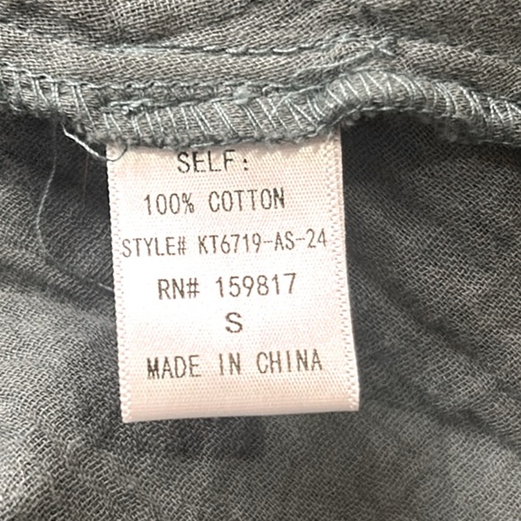 Altar’d State Olivia Embroidered Babydoll Top Green Size Small - Picture 11 of 13